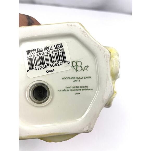 Studio Nova Woodland Holly Santa Claus Sack Salt & Pepper Set - Picture 13 of 15